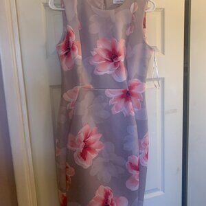 SIZE 6, FLORAL, MID LENGTH, CALVIN KLEIN DRESS